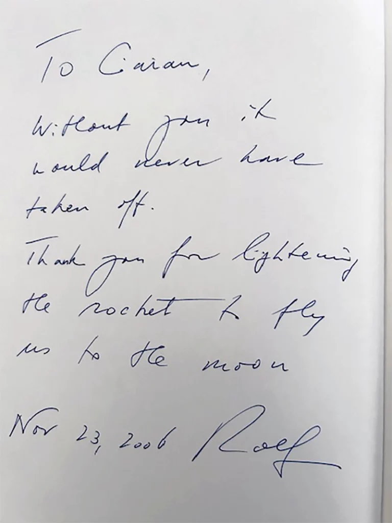 Note from Rolf Schnyder of Ulysse Nardin